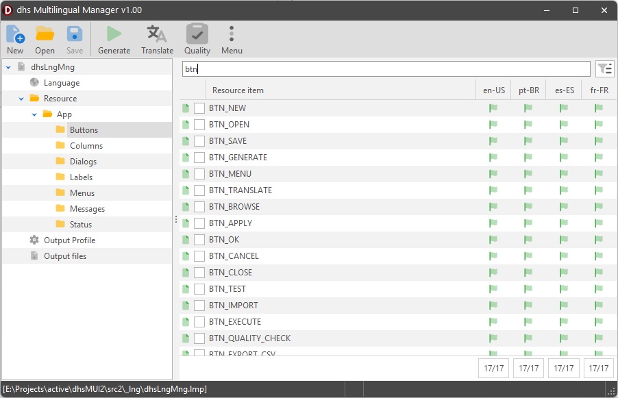 Editor de Recursos com Categorias